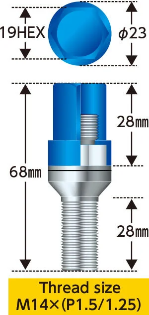 A diagram of the size of a dental implant.