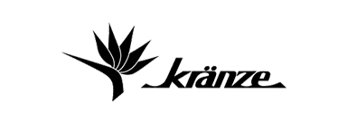 A black and white image of the kraine logo.