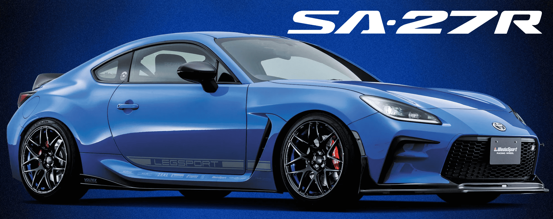 The toyota sa - rr is shown on a blue background.