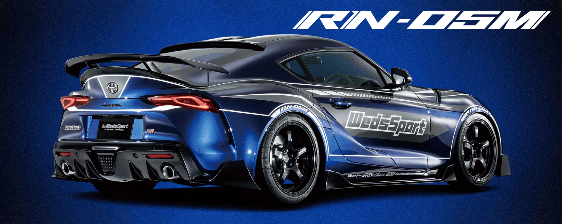 A toyota rn-dsm sports car on a blue background.