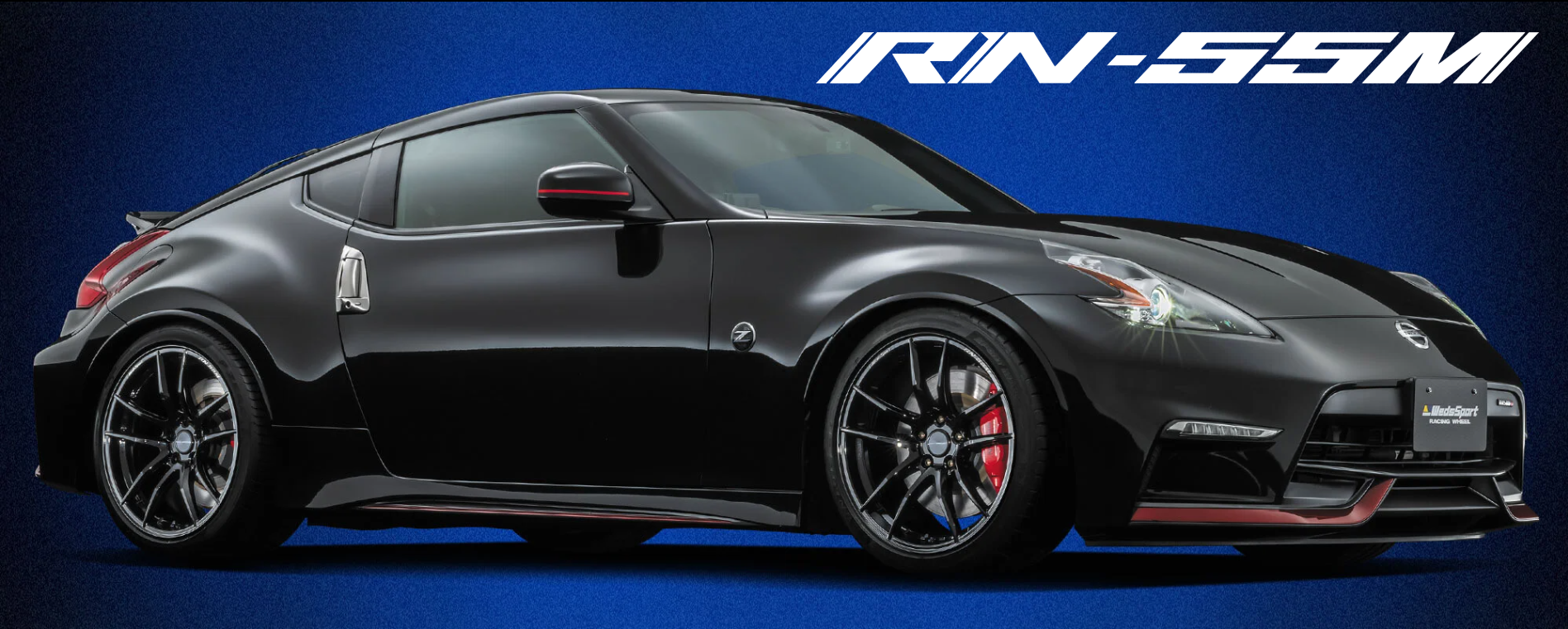 The nissan 370z rn - sm is shown on a blue background.